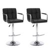 vidaXL Bancos de bar 2 pcs couro artificial preto