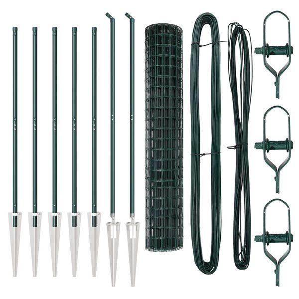 vidaXL Cerca com Poste Verde 1,6 x 10 m A&ccedil;o e PVC