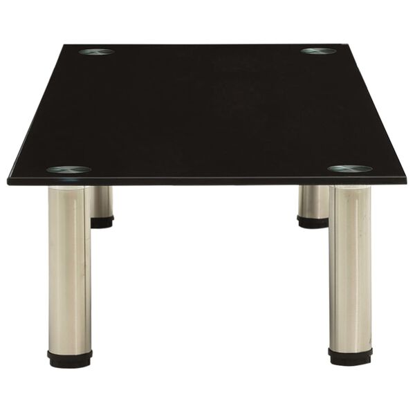 vidaXL M&oacute;vel de TV 100x35x17 cm vidro temperado preto