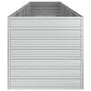 vidaXL Canteiro elevado de jardim 400x80x77cm a&ccedil;o galvanizado prateado