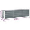 vidaXL Canteiro elevado de jardim a&ccedil;o galvanizado 240x40x45cm cinzento