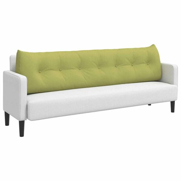 vidaXL Travesseiro para Costas Verde Claro 200 x 24 x 50 cm tecido