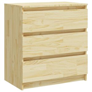 vidaXL Mesa de cabeceira 60x36x64 cm madeira de pinho maci&ccedil;a