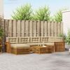 vidaXL Conjunto de Sof&aacute;s para Exterior 7 pcs Natural e Bege