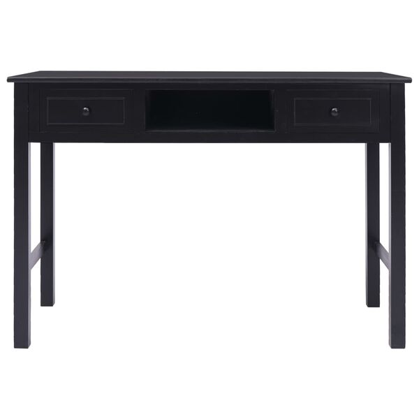 vidaXL Secretária 110x45x76 cm madeira preto