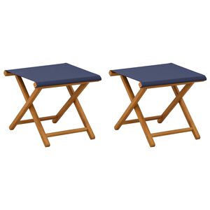 vidaXL Cadeira de Deck 2 pcs Madeira S&oacute;lida de Eucalipto Azul