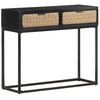 vidaXL Mesa consola 90x35x76 cm madeira de mangueira maci&ccedil;a