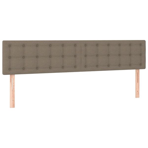 vidaXL Cabeceiras cinzento-acastanhado 180x5x78/88 cm tecido