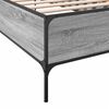 vidaXL Estrutura cama 100x200 cm derivados madeira/metal cinza sonoma