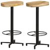 vidaXL Bancos de bar 2 pcs 76 cm madeira de mangueira maci&ccedil;a