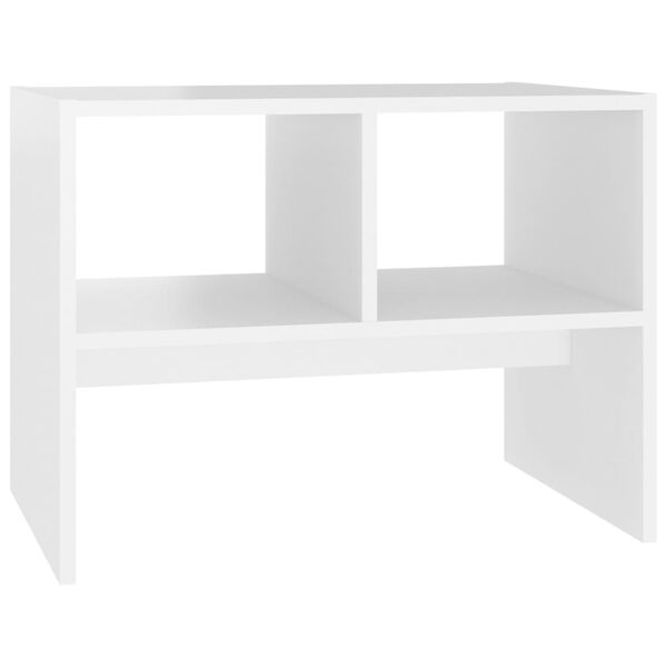 vidaXL Mesa de apoio 60x40x45 cm contraplacado branco