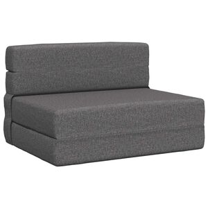 vidaXL Sof&aacute; Cama Dobr&aacute;vel Cinzento-claro 70 x 72 x 60 cm Tecido