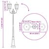 vidaXL Luz de Jardim Branco 235 cm Alumínio