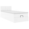 vidaXL Cama otomana com colch&atilde;o 100x200 cm couro artificial branco