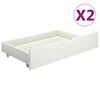 vidaXL Estrutura de cama com 2 gavetas 90x200 cm pinho maci&ccedil;o branco