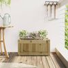 vidaXL Vaso/floreira de jardim 60x31x31 cm madeira de pinho impregnada