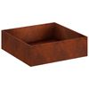 vidaXL Vaso de Jardim Ferro Enferrujado 80 x 80 x 30 cm A&ccedil;o Corten