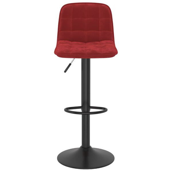 vidaXL Bancos de bar 2 pcs veludo vermelho tinto
