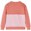 Sweatshirt para crian&ccedil;a bloco de cor rosa 104