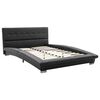 vidaXL Estrutura de cama 200x120 cm couro artificial preto