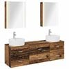 vidaXL Conjunto de M&oacute;veis para Banheiro 5 pcs Madeira antiga