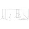 vidaXL Canil de exterior 4x4x2 m a&ccedil;o galvanizado prateado