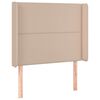 vidaXL Cabeceira cama c/ abas couro artif. 83x16x118/128cm cappuccino