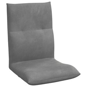 vidaXL Cadeira de ch&atilde;o ajust&aacute;vel Cinzento-Escuro Veludo