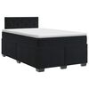 vidaXL Cama box spring com colch&atilde;o Preto 120 x 200 cm Veludo