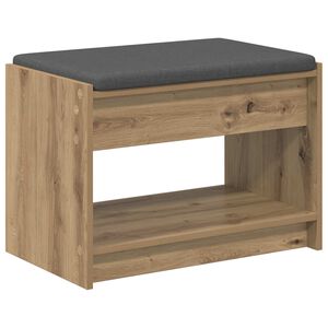 vidaXL Banco de Hall Carvalho Artesanal 63 x 38 x 45 cm