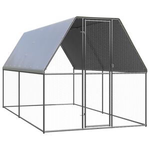 vidaXL Galinheiro de exterior 2x4x2 m a&ccedil;o galvanizado