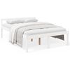 vidaXL Cama para idosos 140x190 cm pinho maci&ccedil;o branco