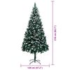 vidaXL &Aacute;rvore de Natal Artificial Verde 210 cm PVC, A&ccedil;o e Pl&aacute;stico