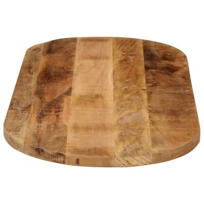 vidaXL Tampo de mesa oval 100x40x3,8cm madeira mangueira áspera maciça