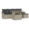 vidaXL Conjunto de Sof&aacute; de Jardim 6 unid. Cinzento-claro