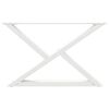 vidaXL P&eacute;s para mesa de centro 2 pe&ccedil;as, branco, 70x (42-43,3) cm, a&ccedil;o