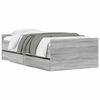 vidaXL Estrutura de cama com gavetas 100x200 cm cinzento sonoma