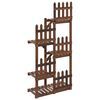 vidaXL Suporte de plantas 60x25x130 cm madeira de abeto maci&ccedil;a