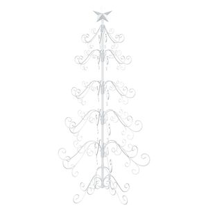 vidaXL &Aacute;rvore de Natal de metal KUOPIO 150 cm a&ccedil;o White