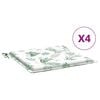 vidaXL Almofad&otilde;es p/ cadeira 4pcs 40x40x3cm tecido padr&atilde;o folhas