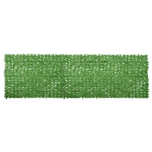 vidaXL Tela de varanda com folhas verdes 600x150 cm