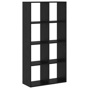 vidaXL Gabinete de Livros 8 n&iacute;veis 69,5 x 29 x 137,5 cm Carvalho Preto