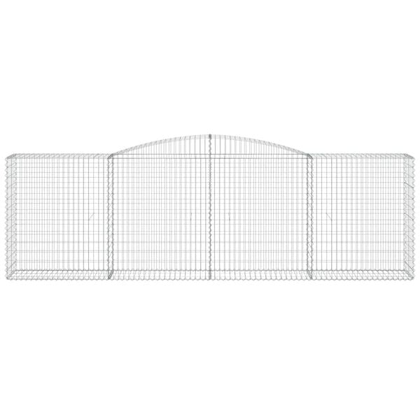 vidaXL Cestos gabi&atilde;o arqueados 9pcs 400x50x120/140cm ferro galvanizado