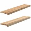 vidaXL Soleiras da janela 2 pcs 100x20x2cm carvalho maci&ccedil;o n&atilde;o tratado