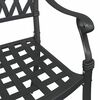 vidaXL Conjunto de Mesa de Jardim 3 pcs Preto Alum&iacute;nio Fundido