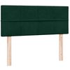 vidaXL Cama box spring c/ colch&atilde;o e LED 120x220 cm veludo verde-escuro