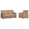vidaXL Conjunto de Sof&aacute;s 2 pcs Cappuccino Couro Sint&eacute;tico