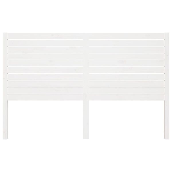 vidaXL Cabeceira de cama 156x4x100 cm pinho maci&ccedil;o branco