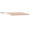 vidaXL Toldo Retr&aacute;til El&eacute;trico Cinzento, Laranja, Branco 4,5 &times; 3 m