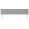 vidaXL Cabeceiras cinzento-claro 200x5x78/88 cm tecido